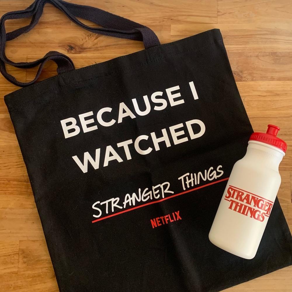 “Stranger Things” Promotional Tote Bag & Water Bottle